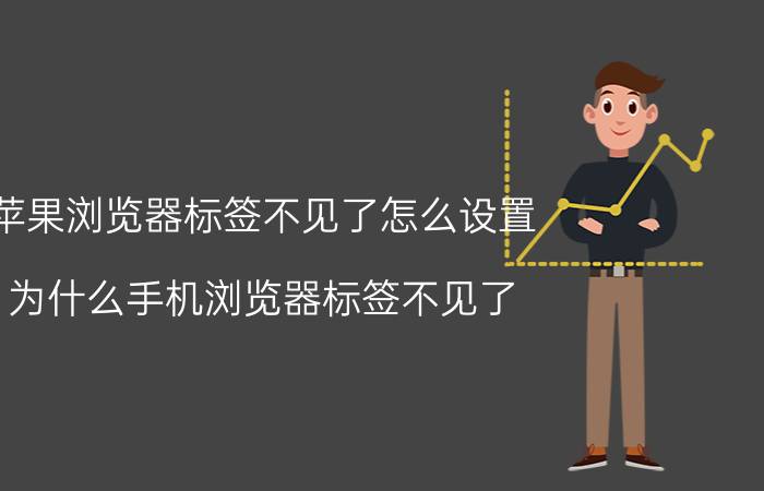 苹果浏览器标签不见了怎么设置 为什么手机浏览器标签不见了？